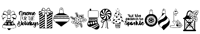 DB Christmas Gnomes Accents FONT