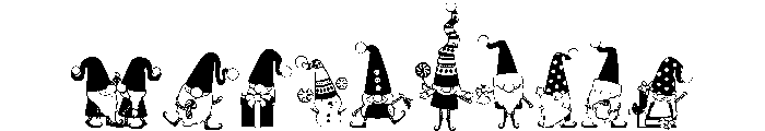 DB Christmas Gnomes Font OTHER CHARS