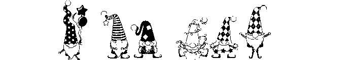 DB Christmas Gnomes Font OTHER CHARS