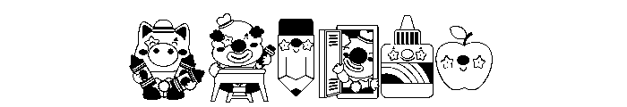 DB Clowning Around at School Font OTHER CHARS