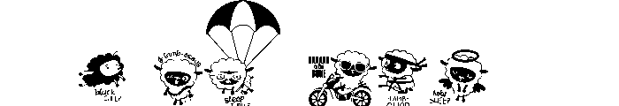 DB Counting Sheep Puns Font OTHER CHARS
