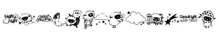 DB Counting Sheep Font UPPERCASE