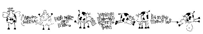 DB Cow-lendar Puns Font OTHER CHARS