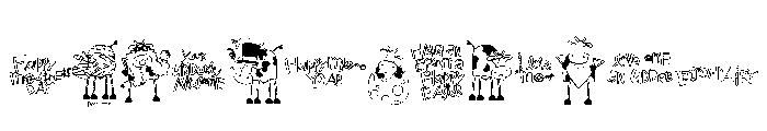 DB Cow-lendar Puns FONT