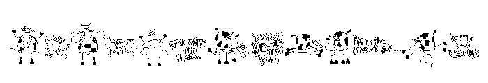 DB Cow-lendar Puns Font LOWERCASE