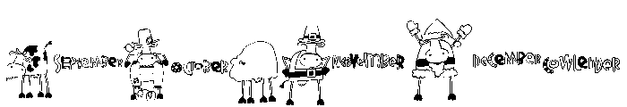 DB Cow-lendar Font OTHER CHARS
