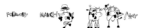 DB Cow-lendar Font OTHER CHARS
