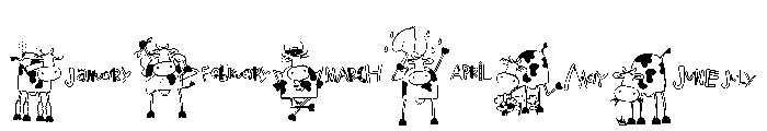 DB Cow-lendar FONT