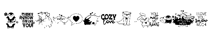DB Cozie Cuties Love FONT
