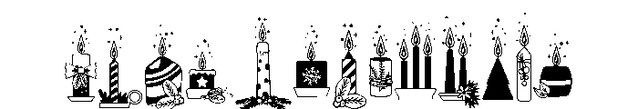 DB Cozy Candles Font UPPERCASE