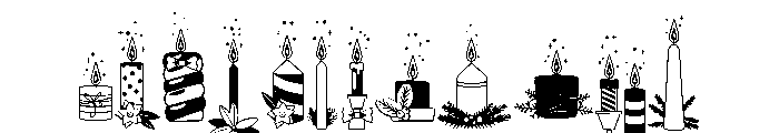 DB Cozy Candles Font UPPERCASE