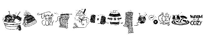 DB Cozy Knits Font UPPERCASE