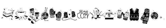 DB Cozy Knits Font LOWERCASE