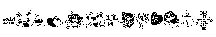 DB Cutey Cupid Friends Font LOWERCASE