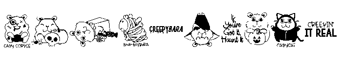 DB Cutie Capybara Halloween Font OTHER CHARS