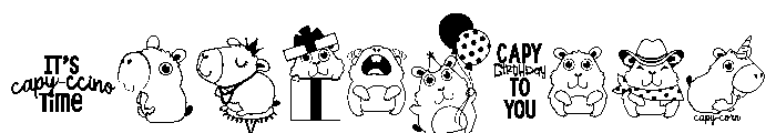 DB Cutie Capybara Font OTHER CHARS