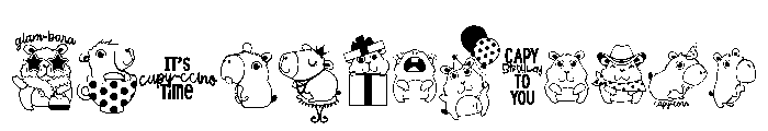 DB Cutie Capybara Font LOWERCASE