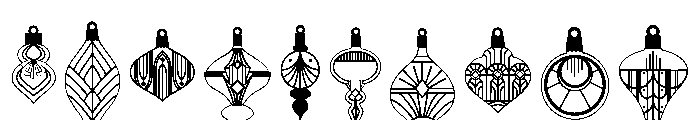 DB Deco Christmas Ornaments Font OTHER CHARS