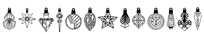 DB Deco Christmas Ornaments Font UPPERCASE
