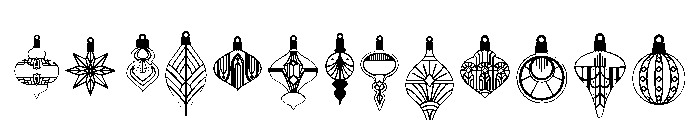 DB Deco Christmas Ornaments Font UPPERCASE