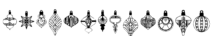 DB Deco Christmas Ornaments Font LOWERCASE
