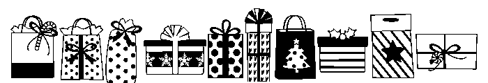 DB Dressed Up Christmas Gifts Font OTHER CHARS