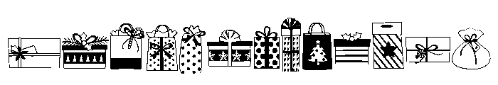 DB Dressed Up Christmas Gifts Font LOWERCASE