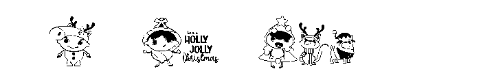 DB Dressed Up Christmas Font OTHER CHARS