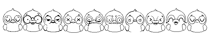 DB Ducky In Love Emojis Font OTHER CHARS