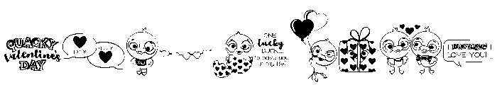 DB Ducky In Love Font OTHER CHARS