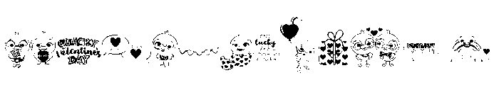 DB Ducky In Love Font LOWERCASE