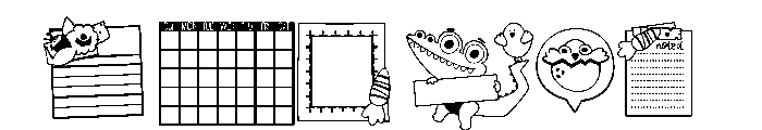 DB Easter Brigade Journaling Font OTHER CHARS