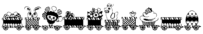 DB Easter Treats Train Font OTHER CHARS
