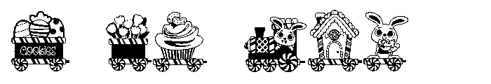 DB Easter Treats Train Font OTHER CHARS
