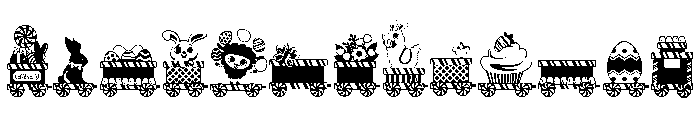 DB Easter Treats Train Font UPPERCASE