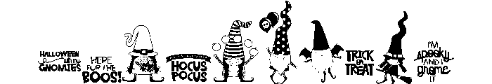 DB Fall Gnomes Halloween Font OTHER CHARS