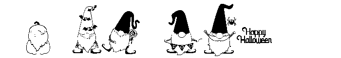 DB Fall Gnomes Halloween Font OTHER CHARS