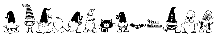 DB Fall Gnomes Halloween FONT