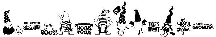 DB Fall Gnomes Halloween Font LOWERCASE