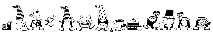 DB Fall Gnomes Font LOWERCASE