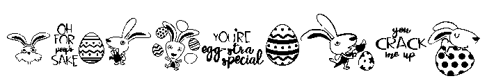 DB Funny Bunny Easter Font OTHER CHARS