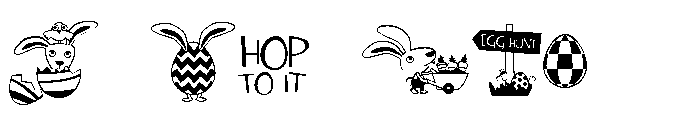 DB Funny Bunny Easter Font OTHER CHARS