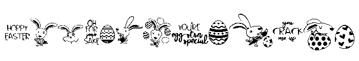 DB Funny Bunny Easter Font LOWERCASE