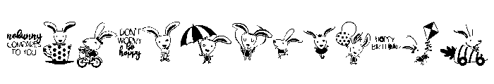 DB Funny Bunny Font UPPERCASE