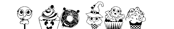 DB Halloween Sweeties Treats Font OTHER CHARS