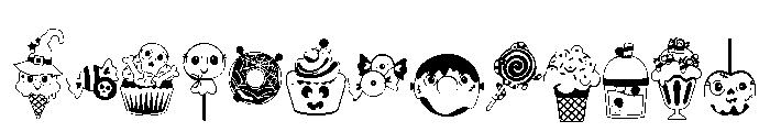 DB Halloween Sweeties Treats FONT