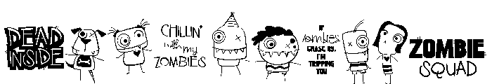 DB Halloweenies Zombies Font OTHER CHARS