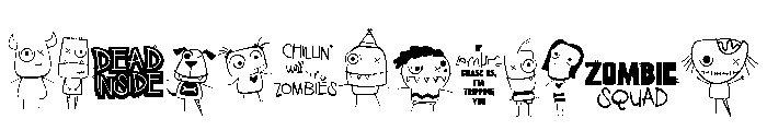 DB Halloweenies Zombies Font UPPERCASE