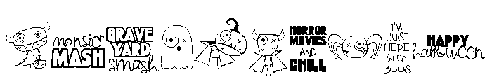 DB Halloweenies Font OTHER CHARS