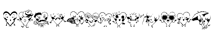 DB Heartbeat Gang Emojis Font UPPERCASE